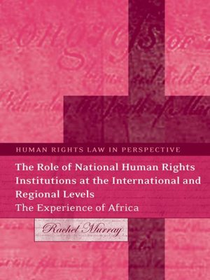 cover image of The Role of National Human Rights Institutions at the International and Regional Levels